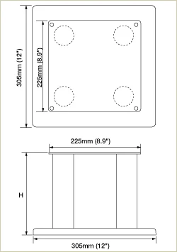 Atacama SLX400 Speaker Stands (Pair) 400mm - Image 2