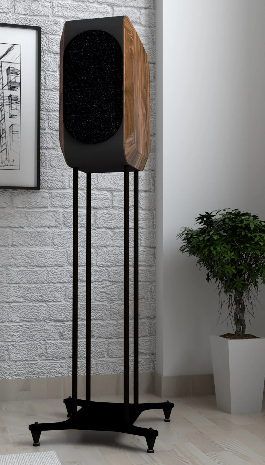 Chario Bookshelf Speakers Ghibli Walnut - Image 6