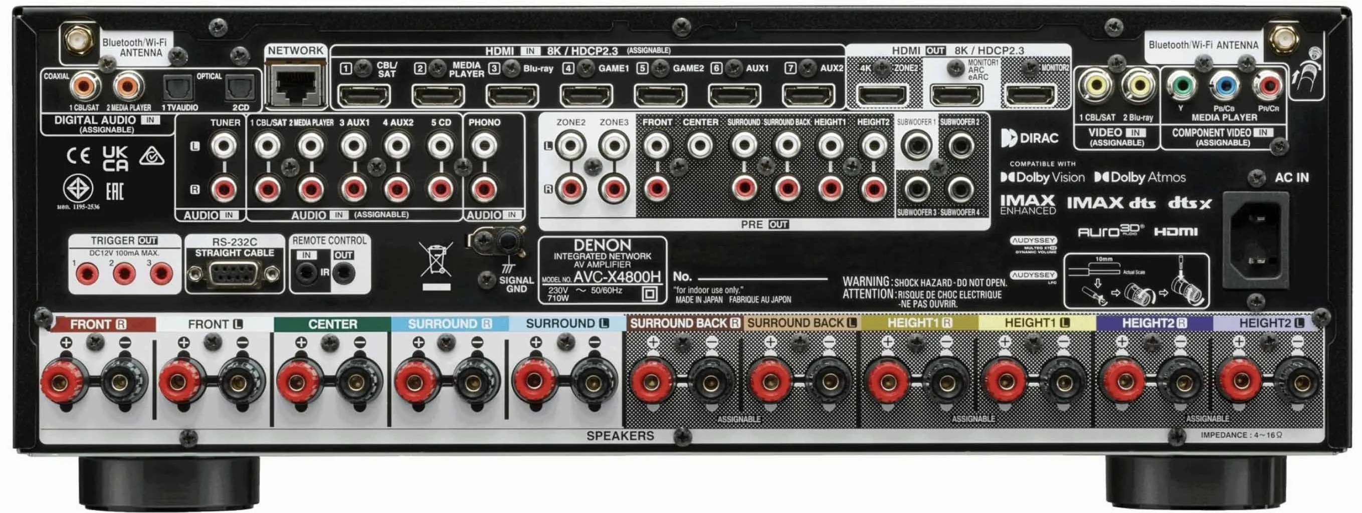 Denon AVC-X4800H 9.4 channel AV Receiver - Image 2