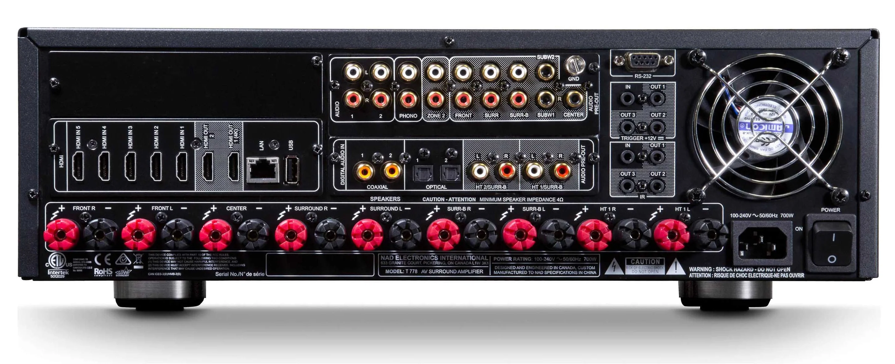 NAD T778 9.2 Channel AV Amplifier with 11.2 pre-output - Image 2